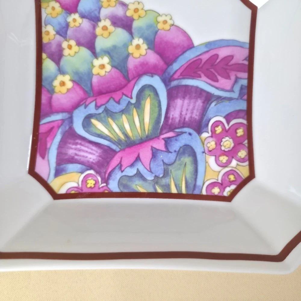 Baum Brothers Full Bloom Fine Porcelain Catchall Entryway Hallway Dish Boxed